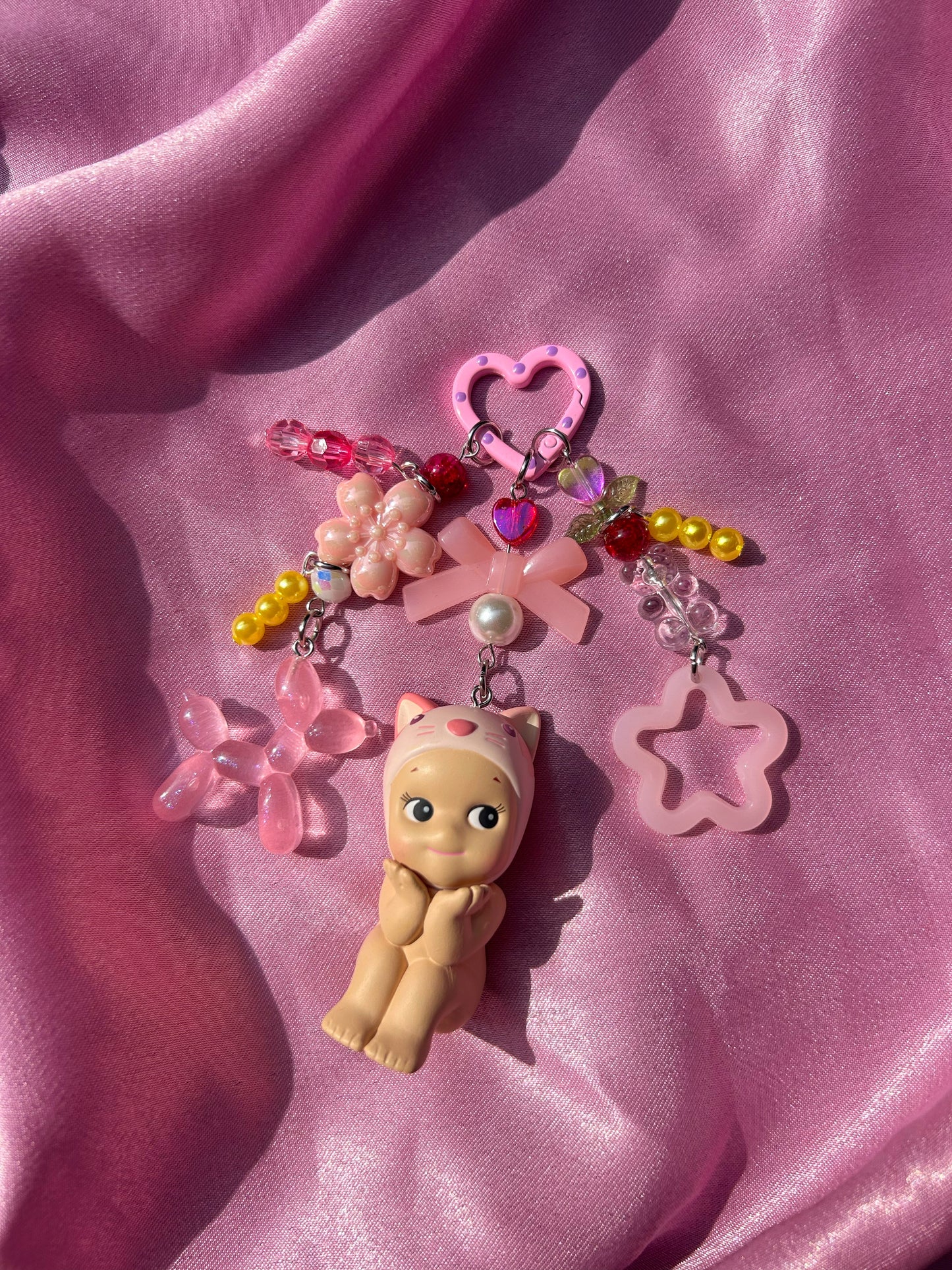 CAT CHERRY BLOSSOM SERIES SONNY ANGEL KEYCHAIN