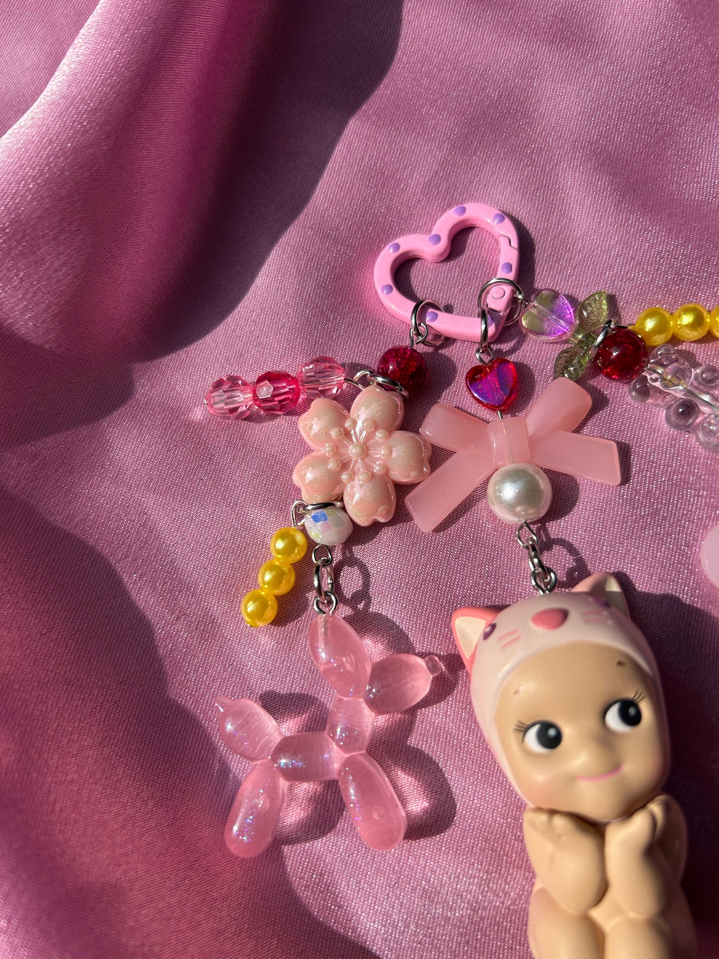 CAT CHERRY BLOSSOM SERIES SONNY ANGEL KEYCHAIN