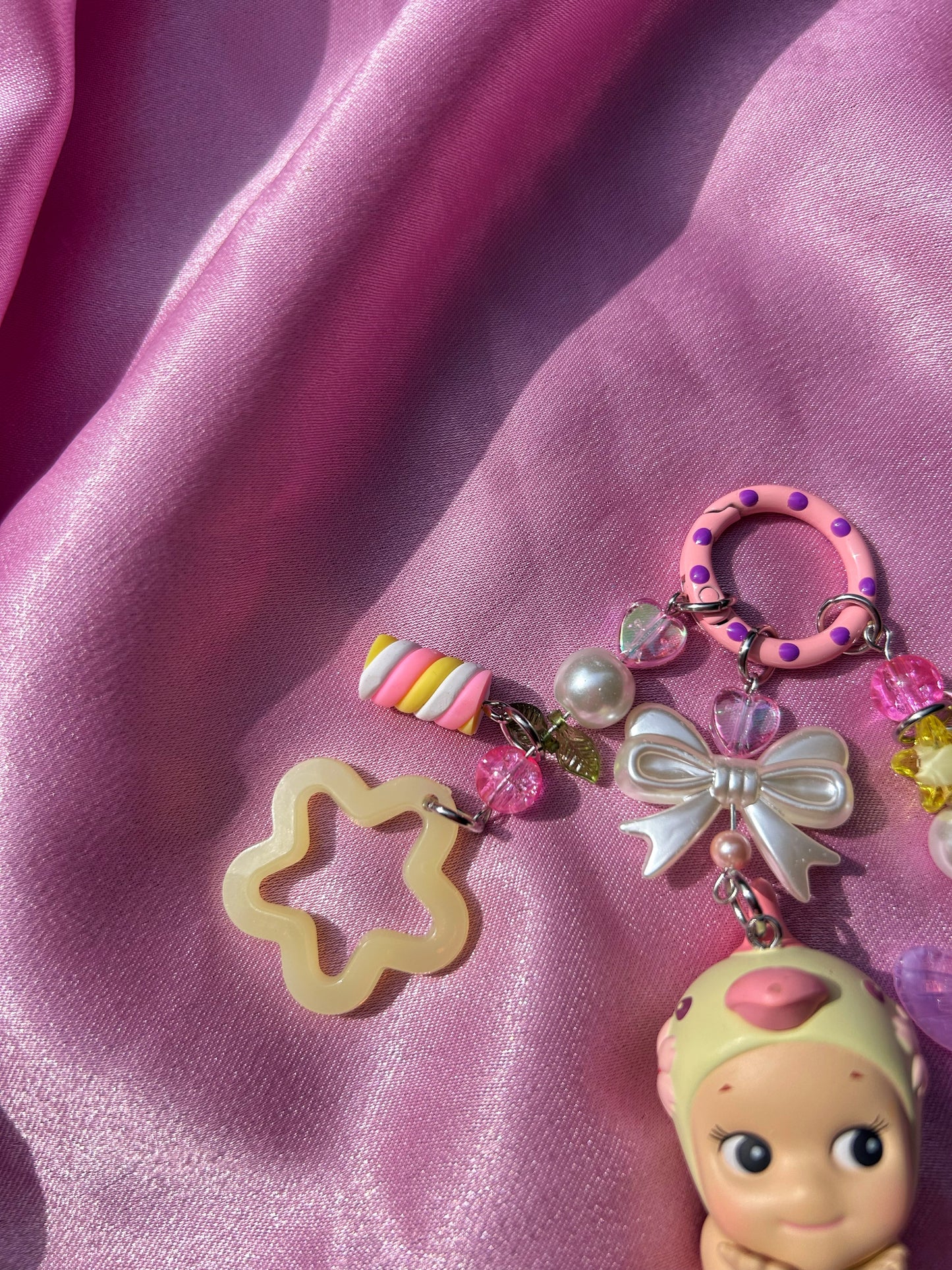 PARROT CHERRY BLOSSOM SERIES SONNY ANGEL KEYCHAIN