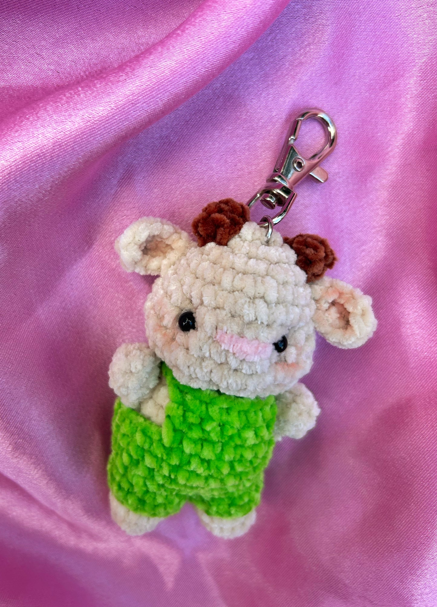 CROCHET SYLVANIAN FAMILIES GOAT KEYCHAIN PLUSHIE