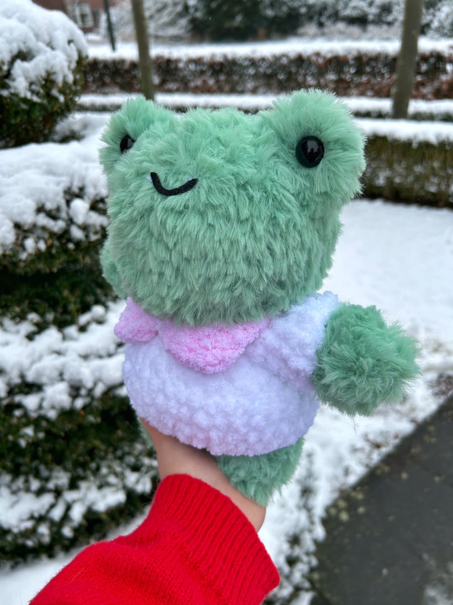 CROCHET FLUFFY FROG PLUSHIE
