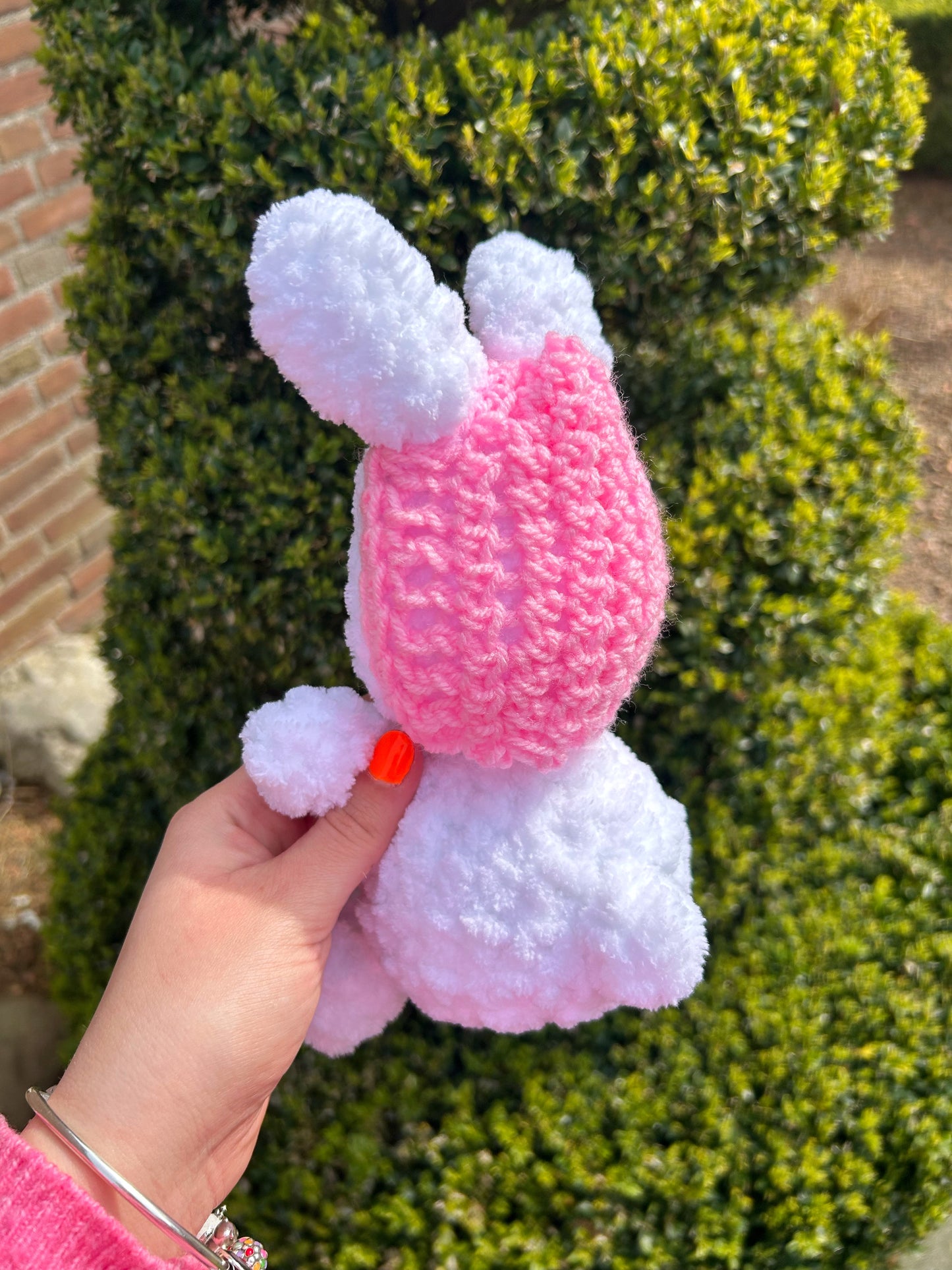 CROCHET WHITE EASTER BUNNY PLUSHIE