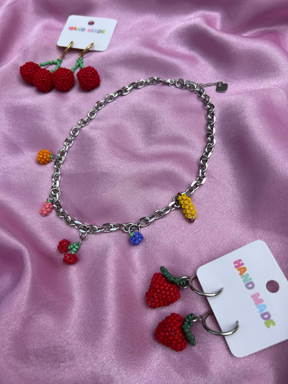 FRUIT THEMED BEADED NECKLACE