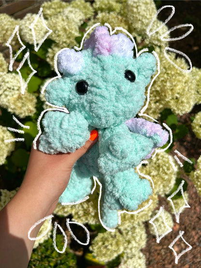 CROCHET MINT GREEN DRAGON PLUSHIE