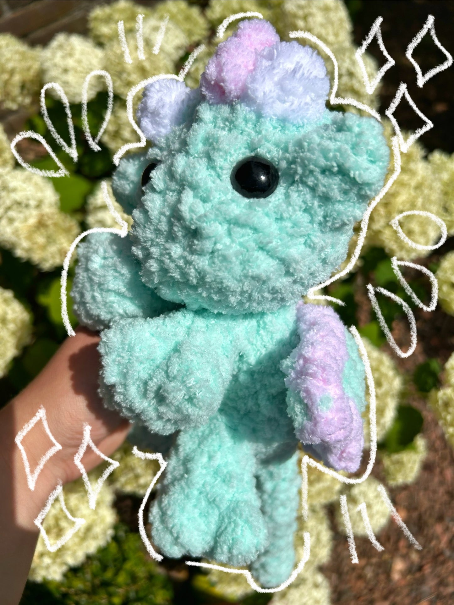 CROCHET MINT GREEN DRAGON PLUSHIE