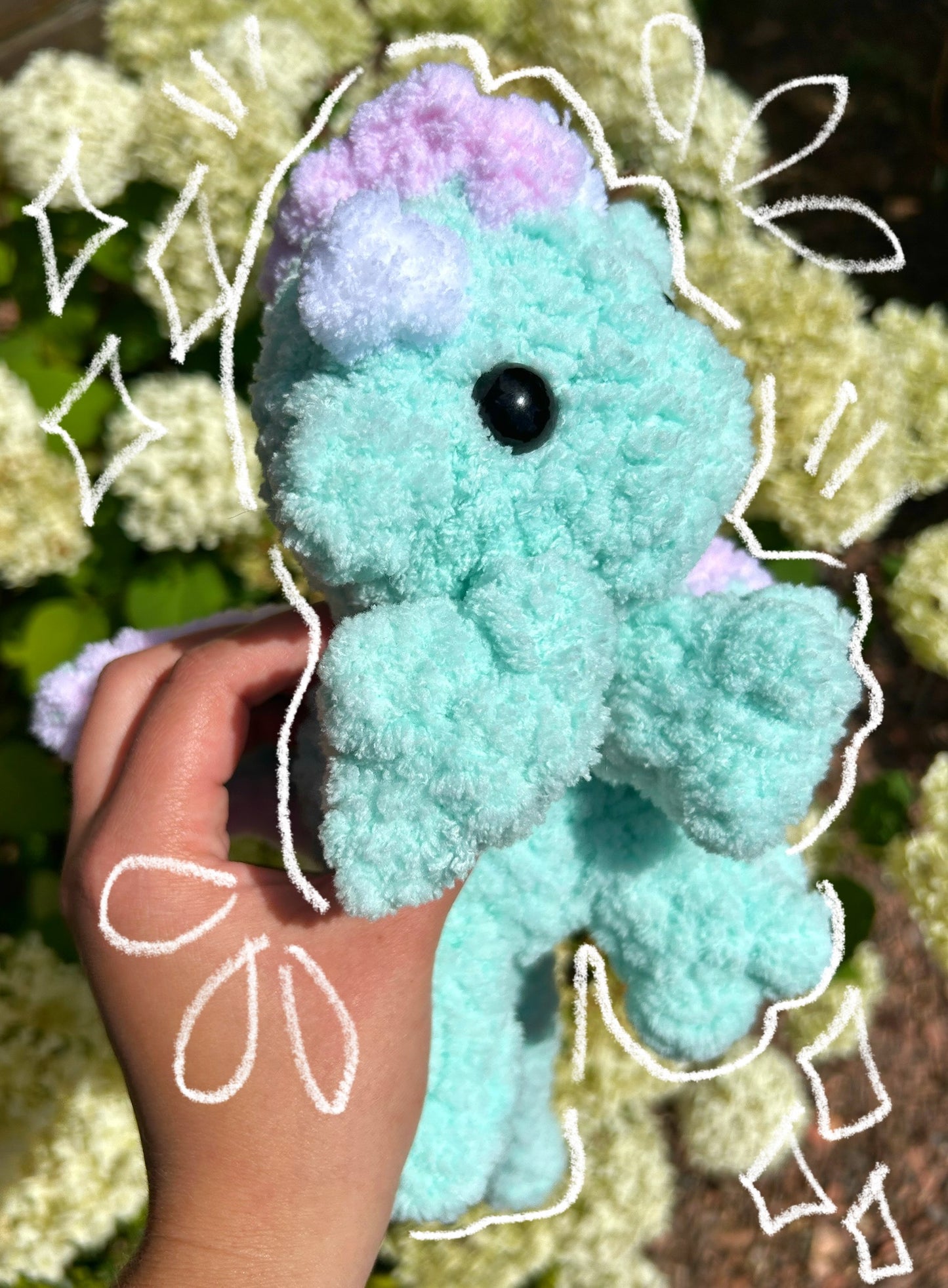 CROCHET MINT GREEN DRAGON PLUSHIE