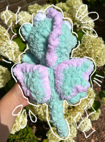 CROCHET MINT GREEN DRAGON PLUSHIE
