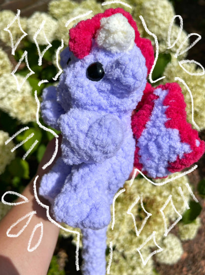 CROCHET PURPLE DRAGON PLUSHIE