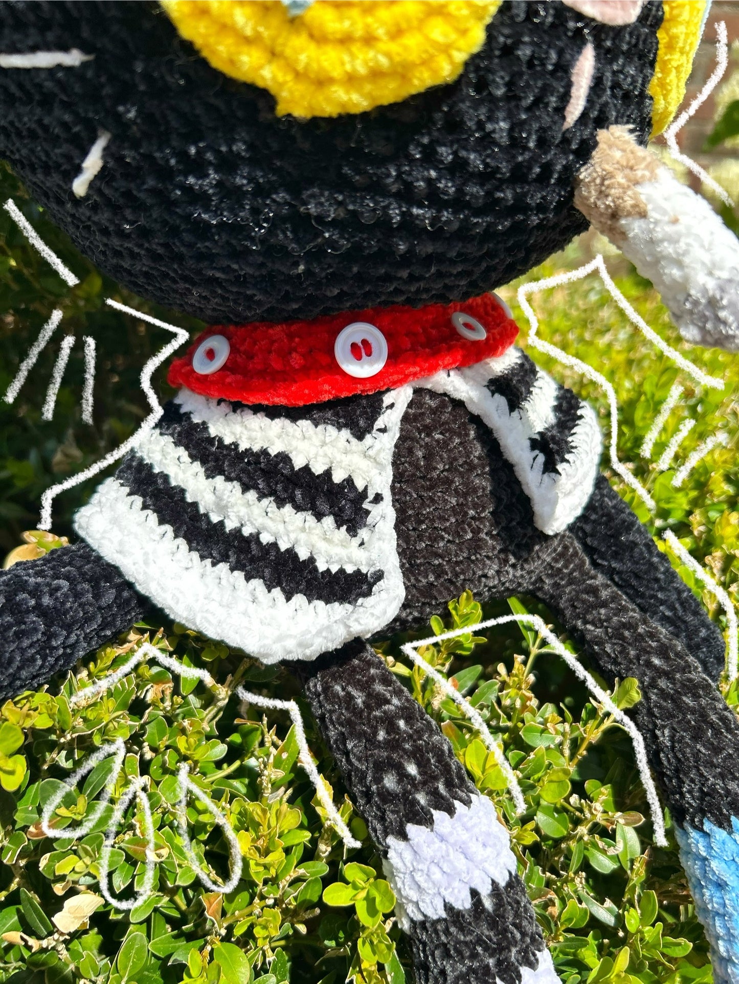 CROCHET SMOKING CAT PLUSHIE