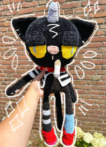 CROCHET SMOKING CAT PLUSHIE