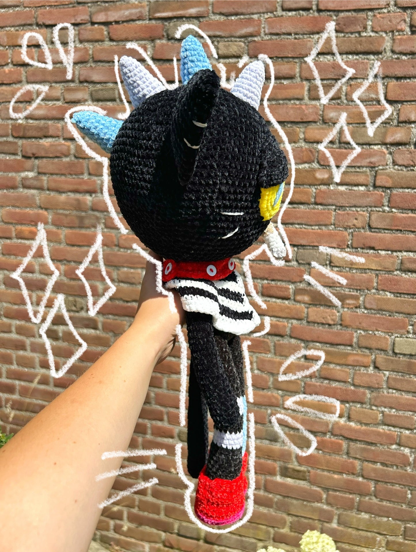 CROCHET SMOKING CAT PLUSHIE