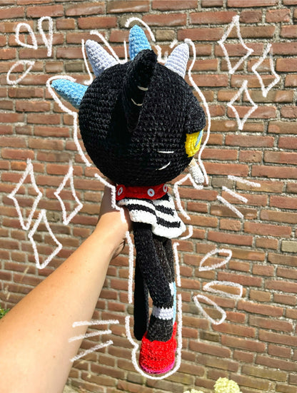 CROCHET SMOKING CAT PLUSHIE