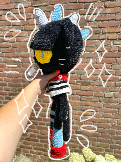 CROCHET SMOKING CAT PLUSHIE