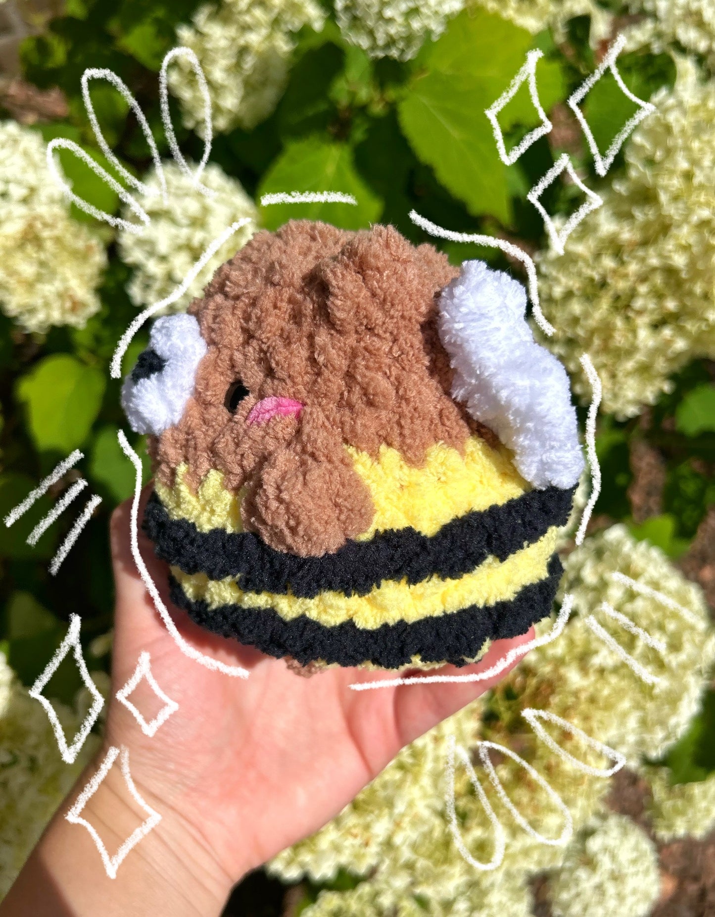 CROCHET BEE BEAR PLUSHIE
