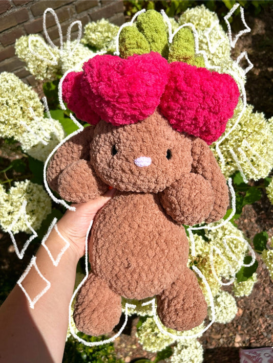 CROCHET FLOWER BUNNY PLUSHIE