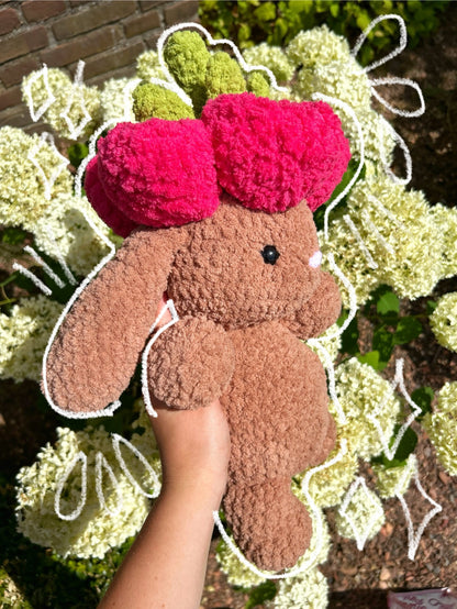 CROCHET FLOWER BUNNY PLUSHIE