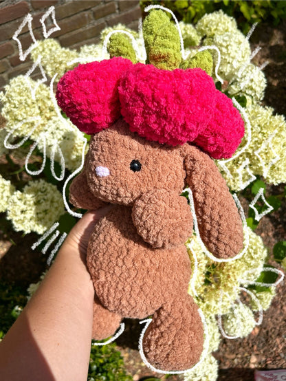 CROCHET FLOWER BUNNY PLUSHIE