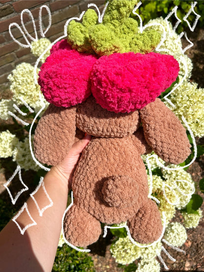 CROCHET FLOWER BUNNY PLUSHIE