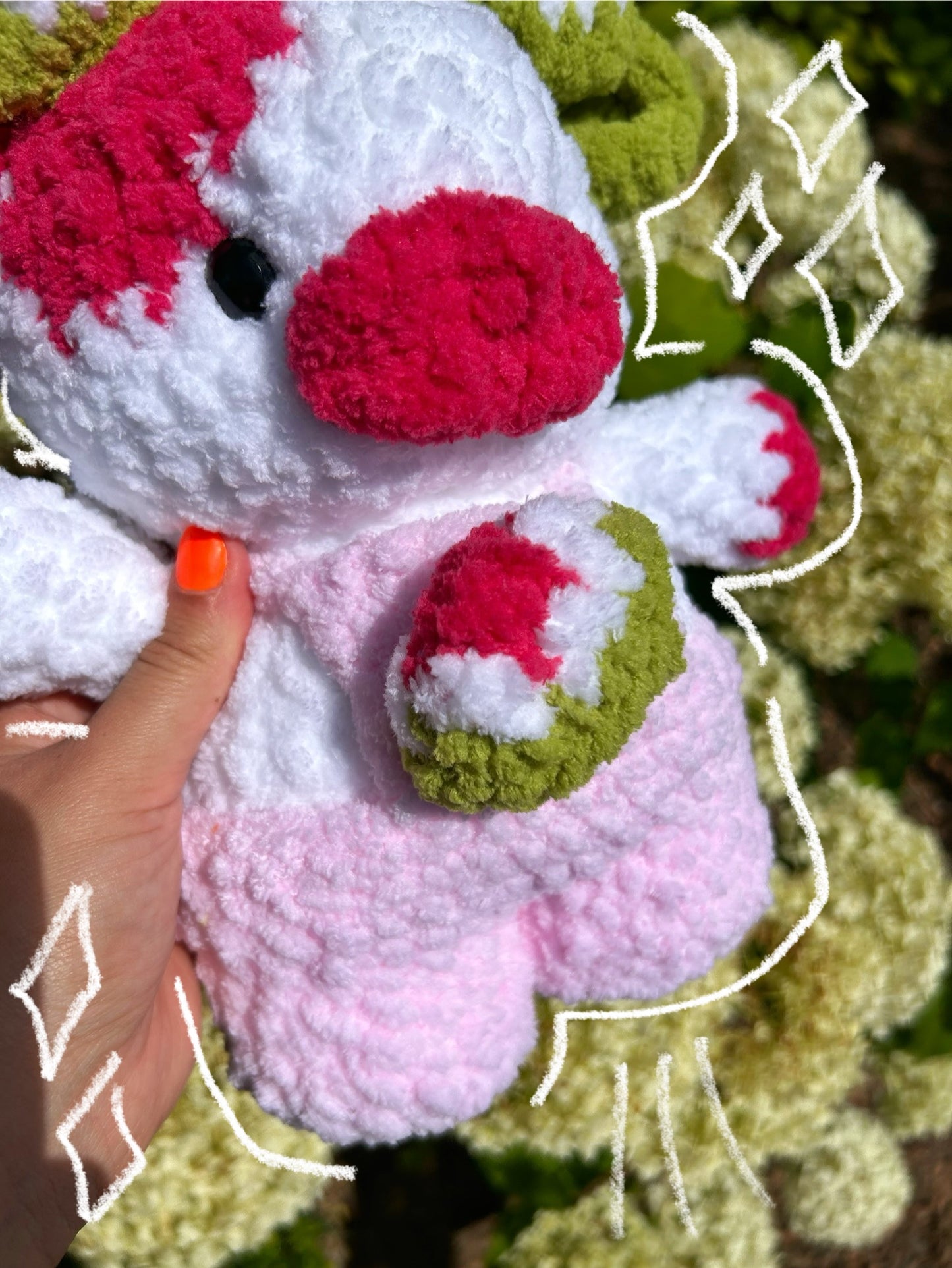 CROCHET WATERMELON COW PLUSHIE
