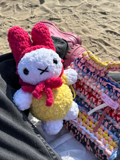 YELLOW & PINK CROCHET MIFFY PLUSHIE