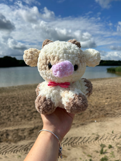 CROCHET SITTING COW PLUSHIE