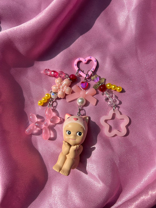 CAT CHERRY BLOSSOM SERIES SONNY ANGEL KEYCHAIN