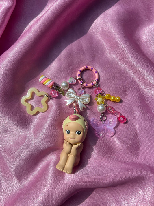 PARROT CHERRY BLOSSOM SERIES SONNY ANGEL KEYCHAIN
