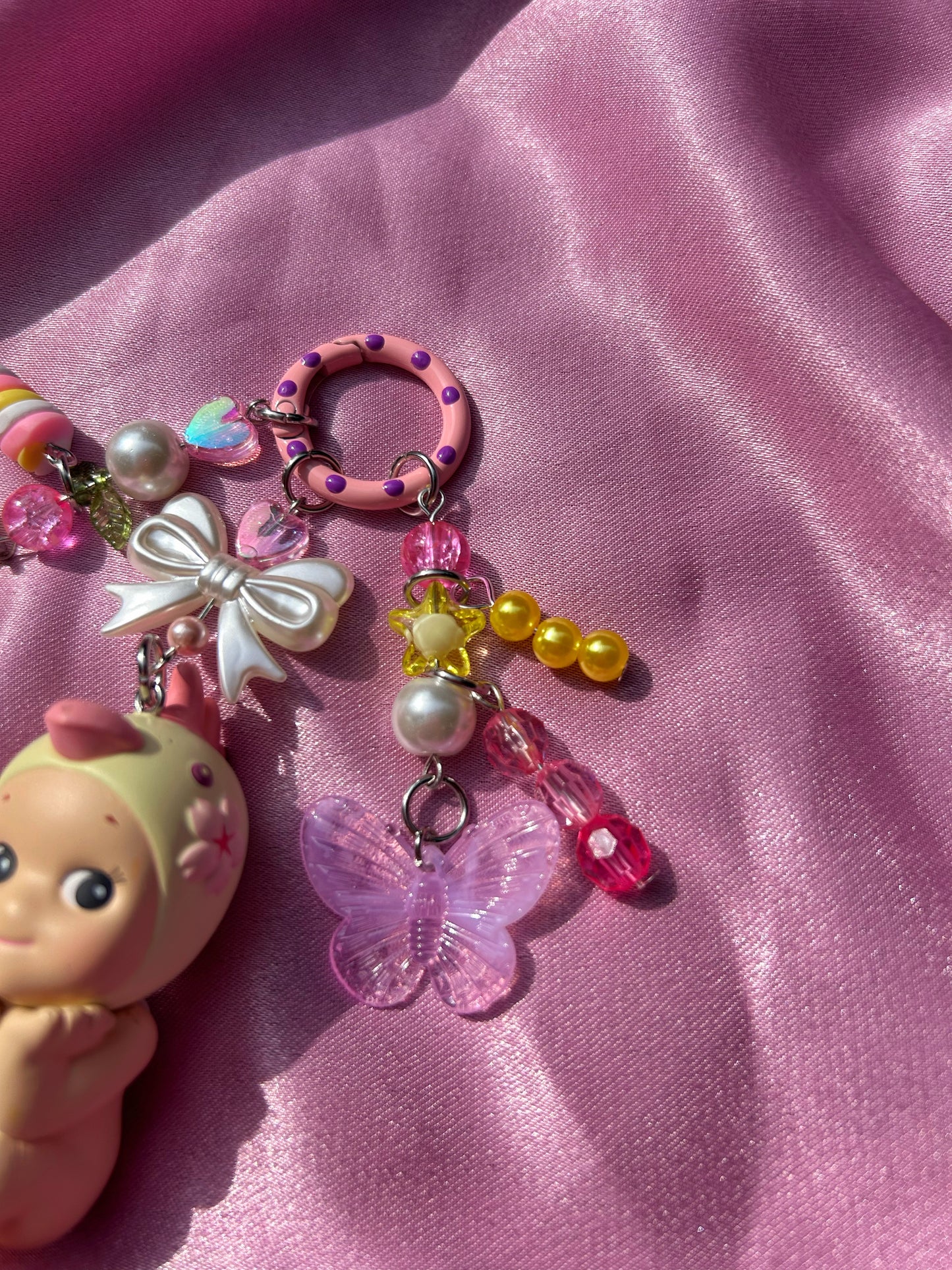 PARROT CHERRY BLOSSOM SERIES SONNY ANGEL KEYCHAIN