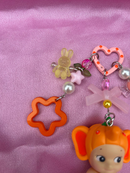 ELEPHANT PUMPKIN SONNY ANGEL KEYCHAIN