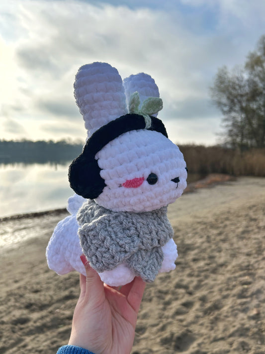 CROCHET HEADPHONE BUNNY PLUSHIE