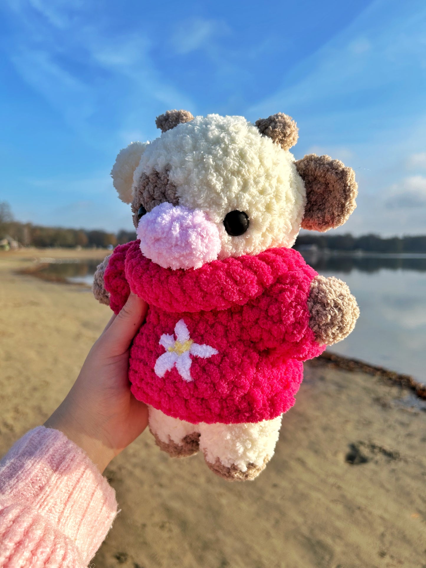 CROCHET COW WITH SWEATER PLUSHIE