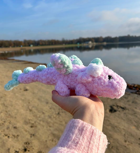 CROCHET STRAWBERRY MINT DRAGON PLUSHIE