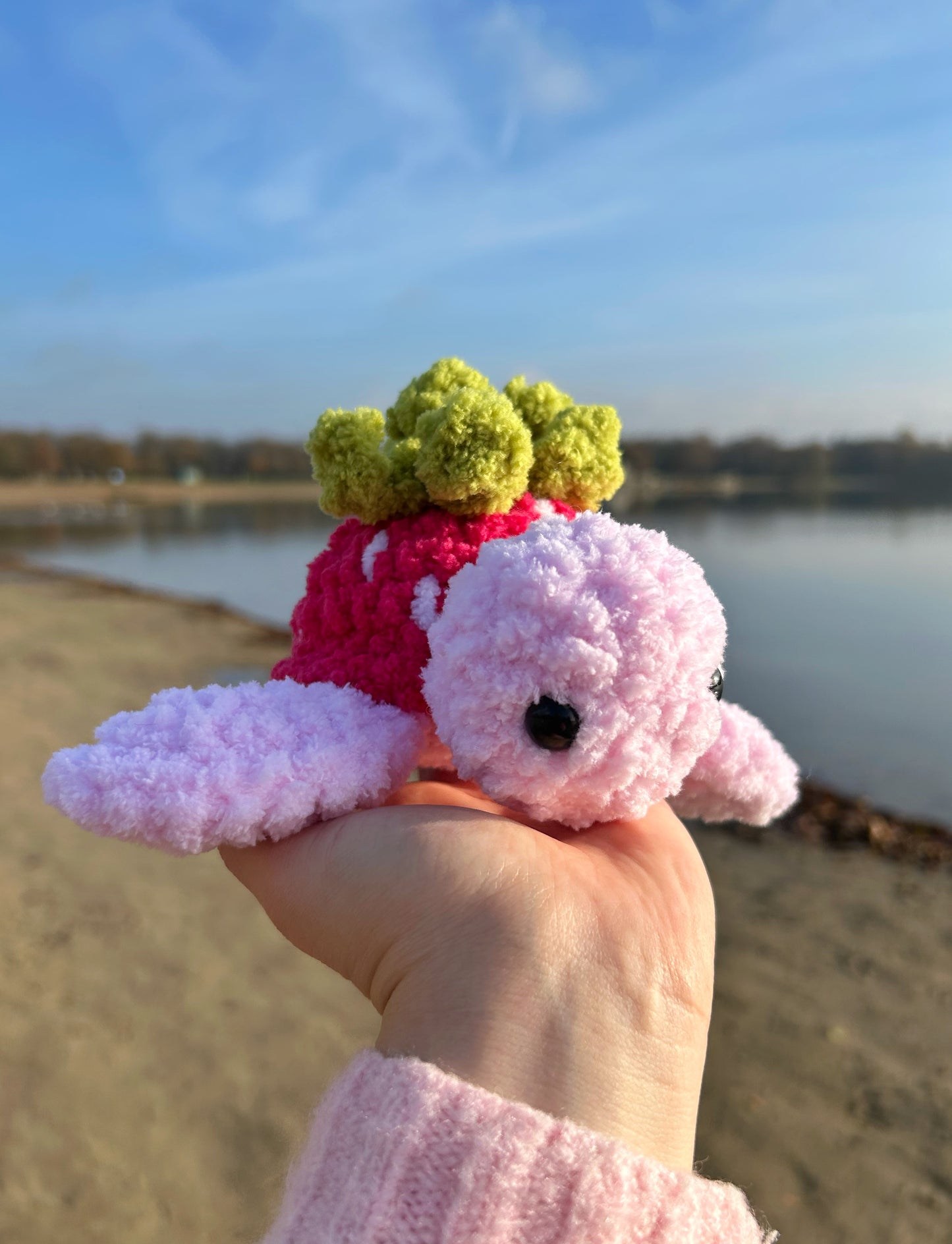 CROCHET STRAWBERRY TURTLE PLUSHIE