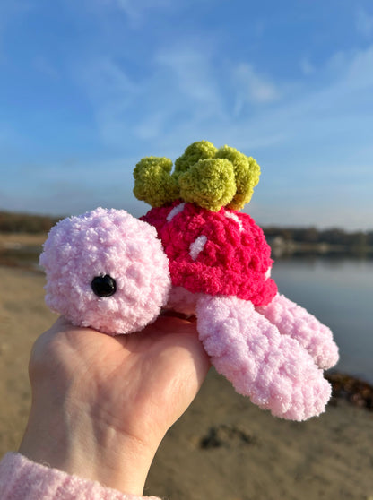 CROCHET STRAWBERRY TURTLE PLUSHIE