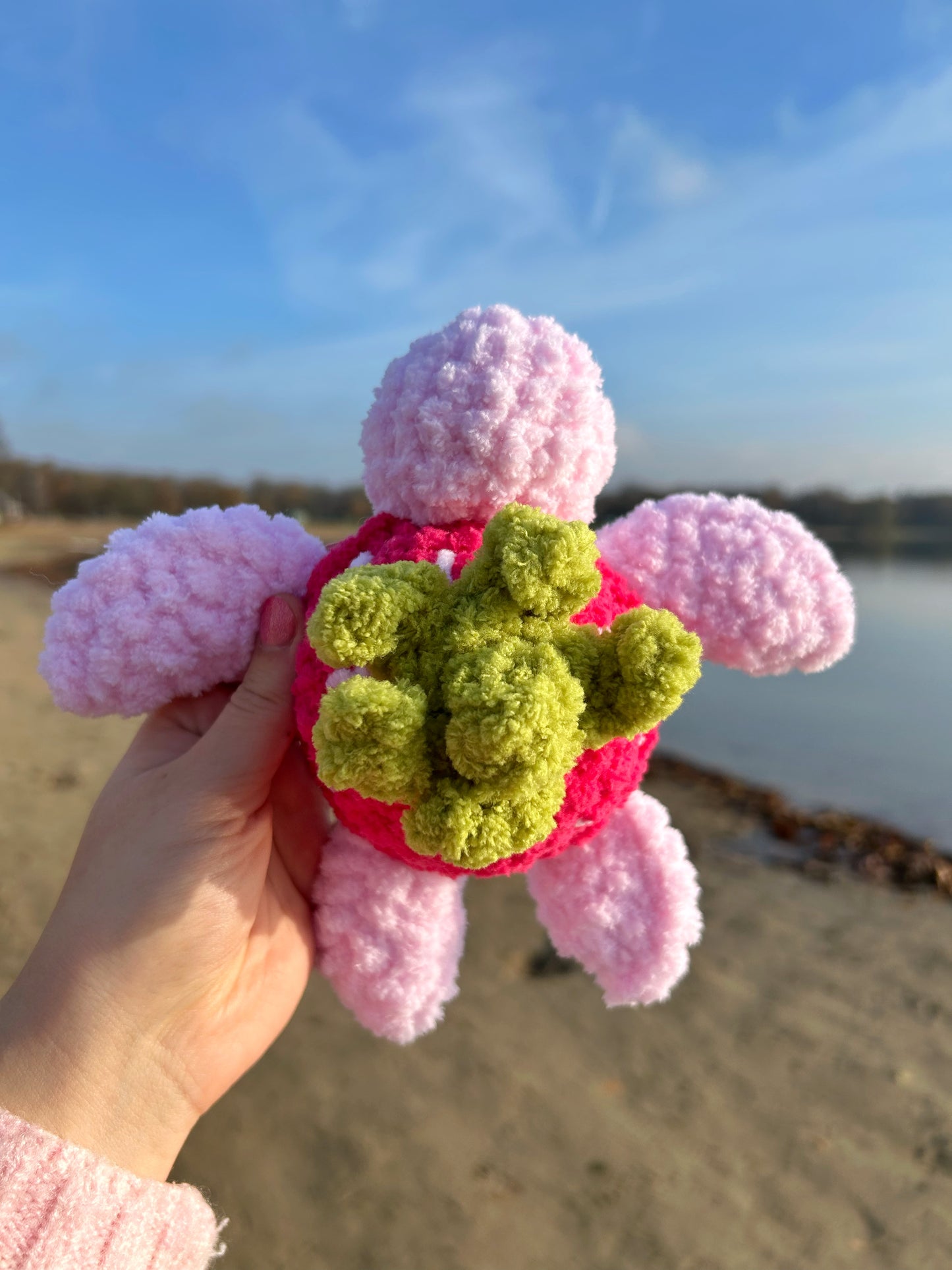 CROCHET STRAWBERRY TURTLE PLUSHIE