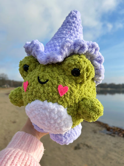 CROCHET WITCH FROG PLUSHIE