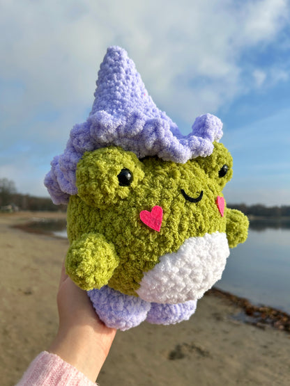 CROCHET WITCH FROG PLUSHIE