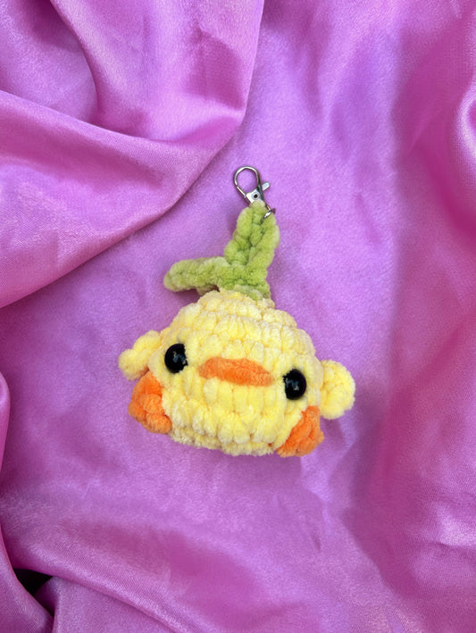 CROCHET SPROUT CHICK KEYCHAIN PLUSHIE