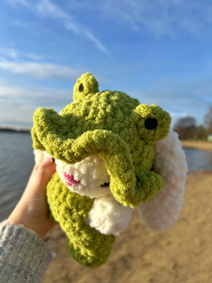 CROCHET FROG BUNNY PLUSHIE