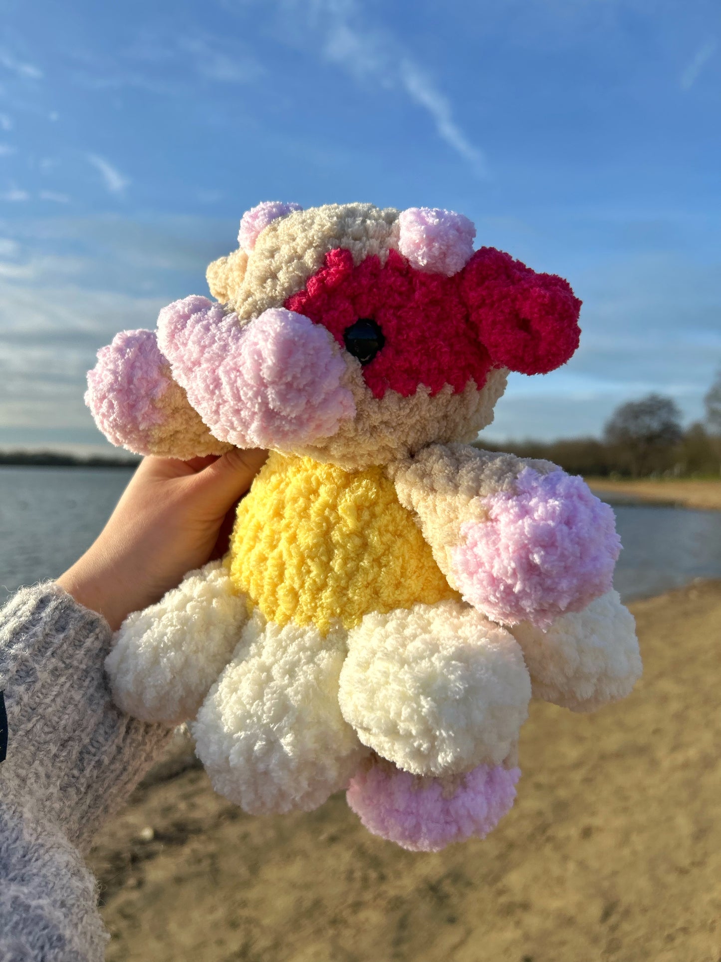 CROCHET FLOWER COW PLUSHIE