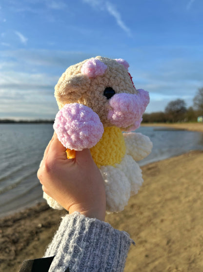 CROCHET FLOWER COW PLUSHIE