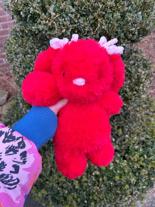 CROCHET RED LOVE BUNNY PLUSHIE