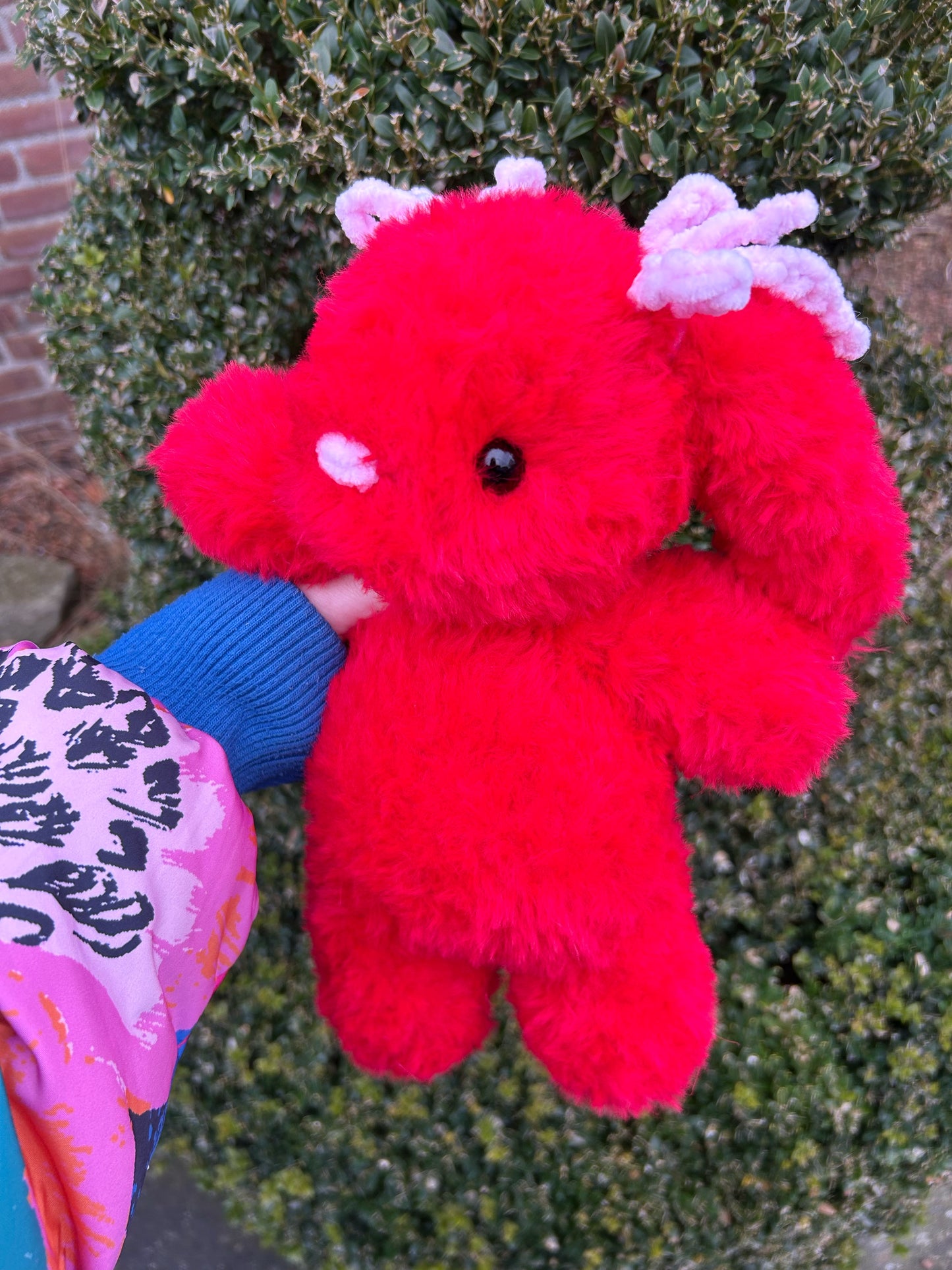 CROCHET RED LOVE BUNNY PLUSHIE