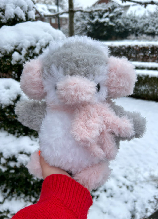 CROCHET FLUFFY PENGUIN WITH EARMUFFS PLUSHIE