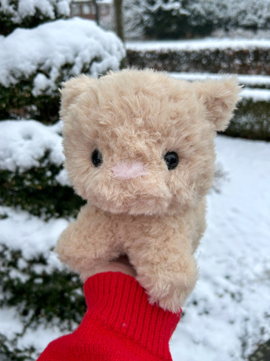 CROCHET BEIGE CAT PLUSHIE