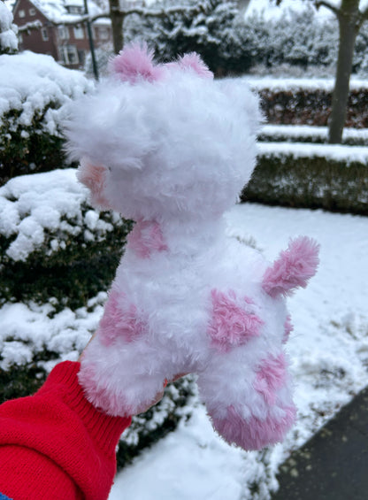 CROCHET FLUFFY PINK GIRAFFE PLUSHIE