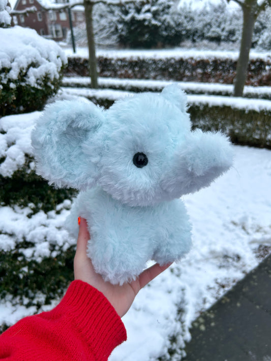 CROCHET BLUE ELEPHANT PLUSHIE