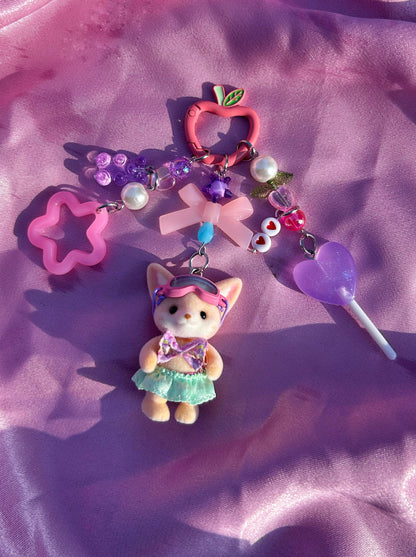 SYLVANIAN FAMILIES SWIMMING FOX KEYCHAIN