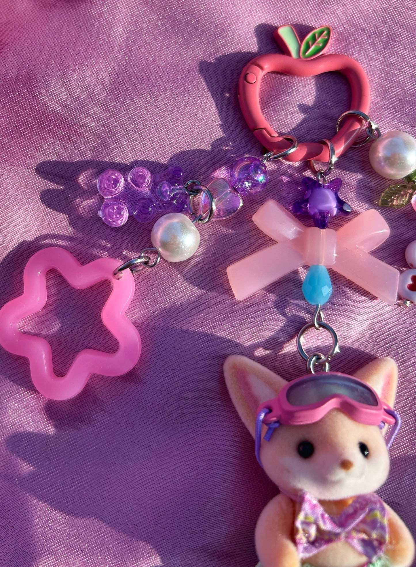 SYLVANIAN FAMILIES SWIMMING FOX KEYCHAIN