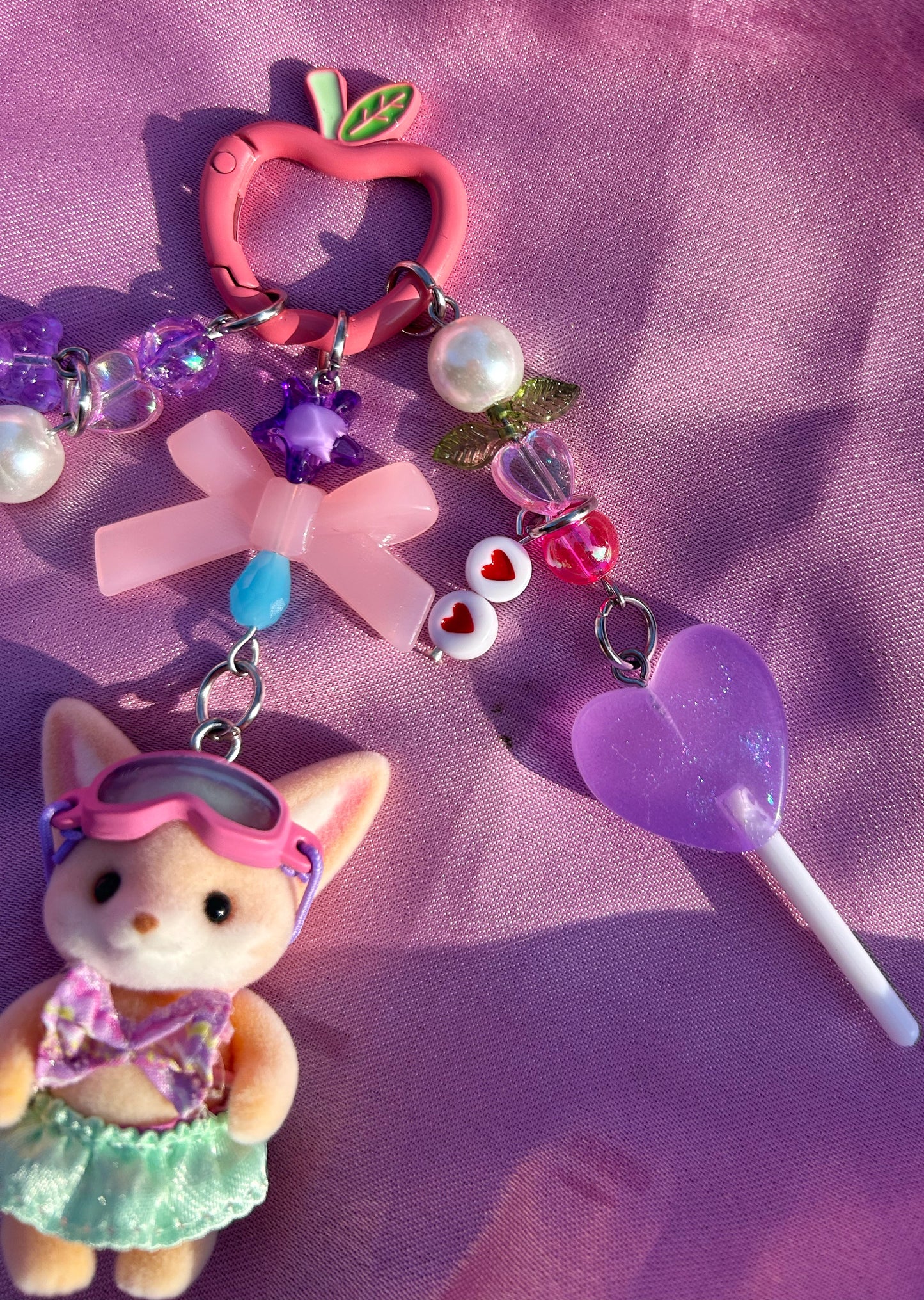SYLVANIAN FAMILIES SWIMMING FOX KEYCHAIN